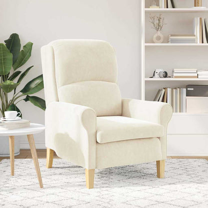 poltrona Crema 76 x 94 x 102 cm Velluto