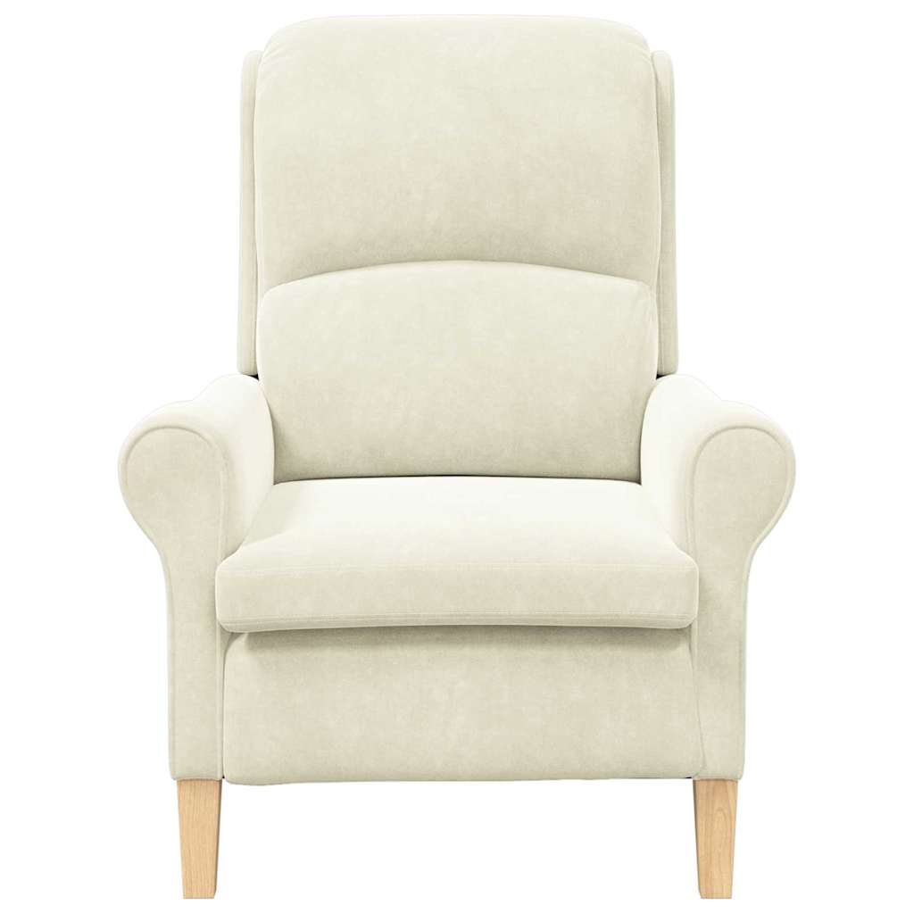poltrona Crema 76 x 94 x 102 cm Velluto