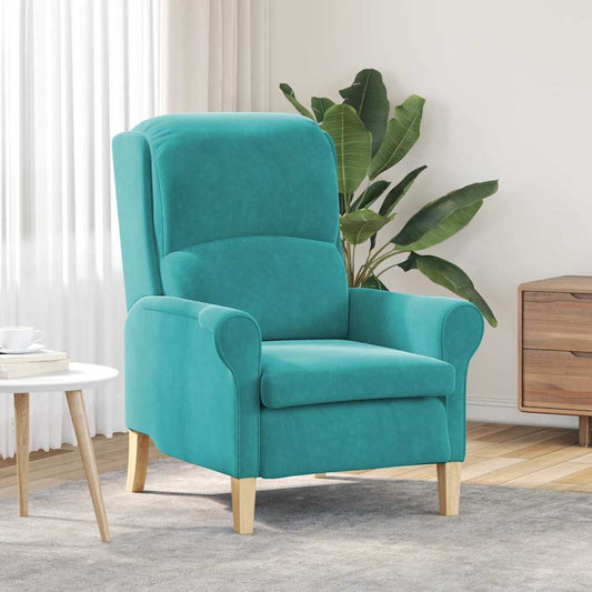 poltrona Turchese 76 x 94 x 102 cm Velluto