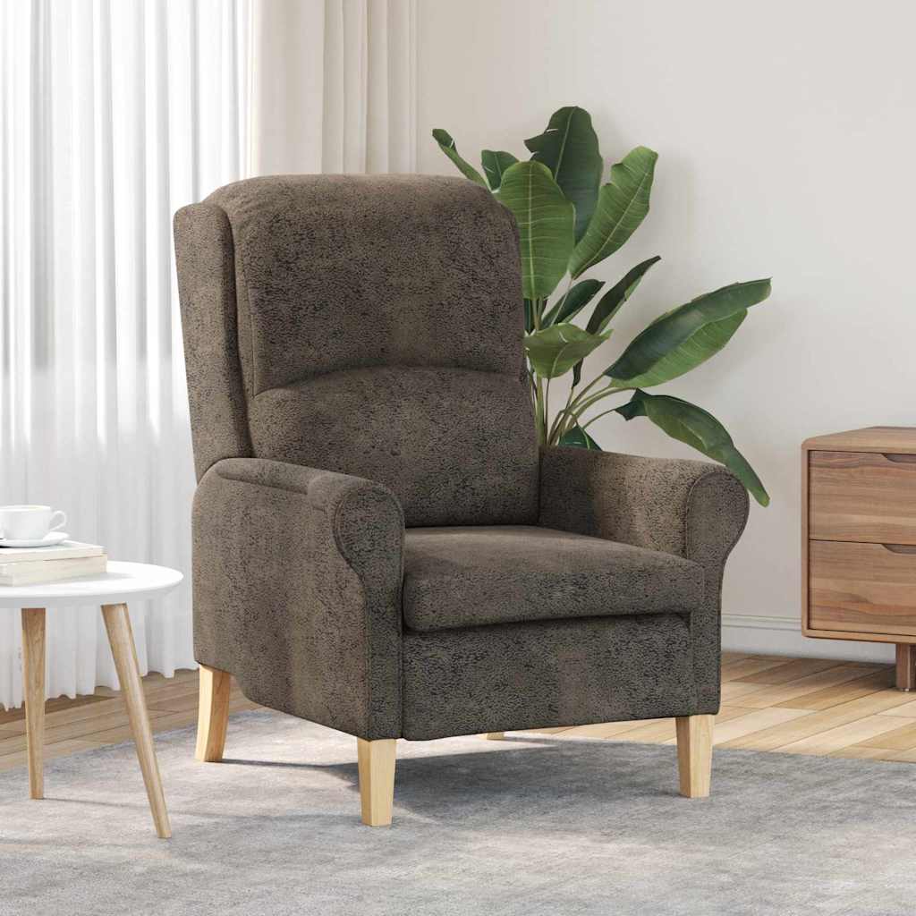 poltrona Grigio scuro 76 x 94 x 102 cm Pelle sintetica