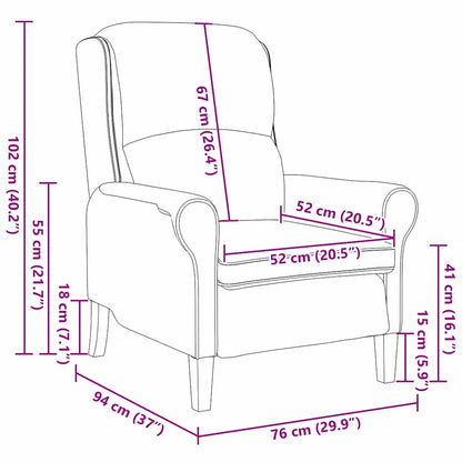 poltrona Grigio scuro 76 x 94 x 102 cm Pelle sintetica