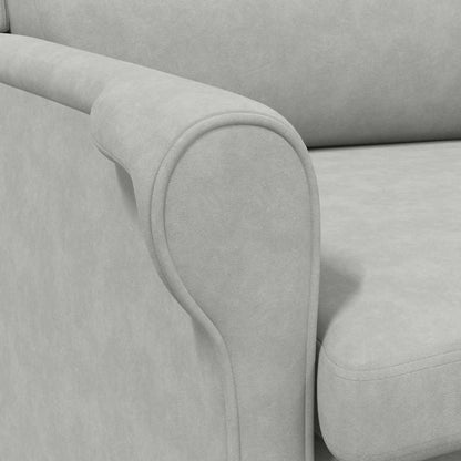 poltrona Grigio chiaro 76 x 94 x 102 cm Microfibra