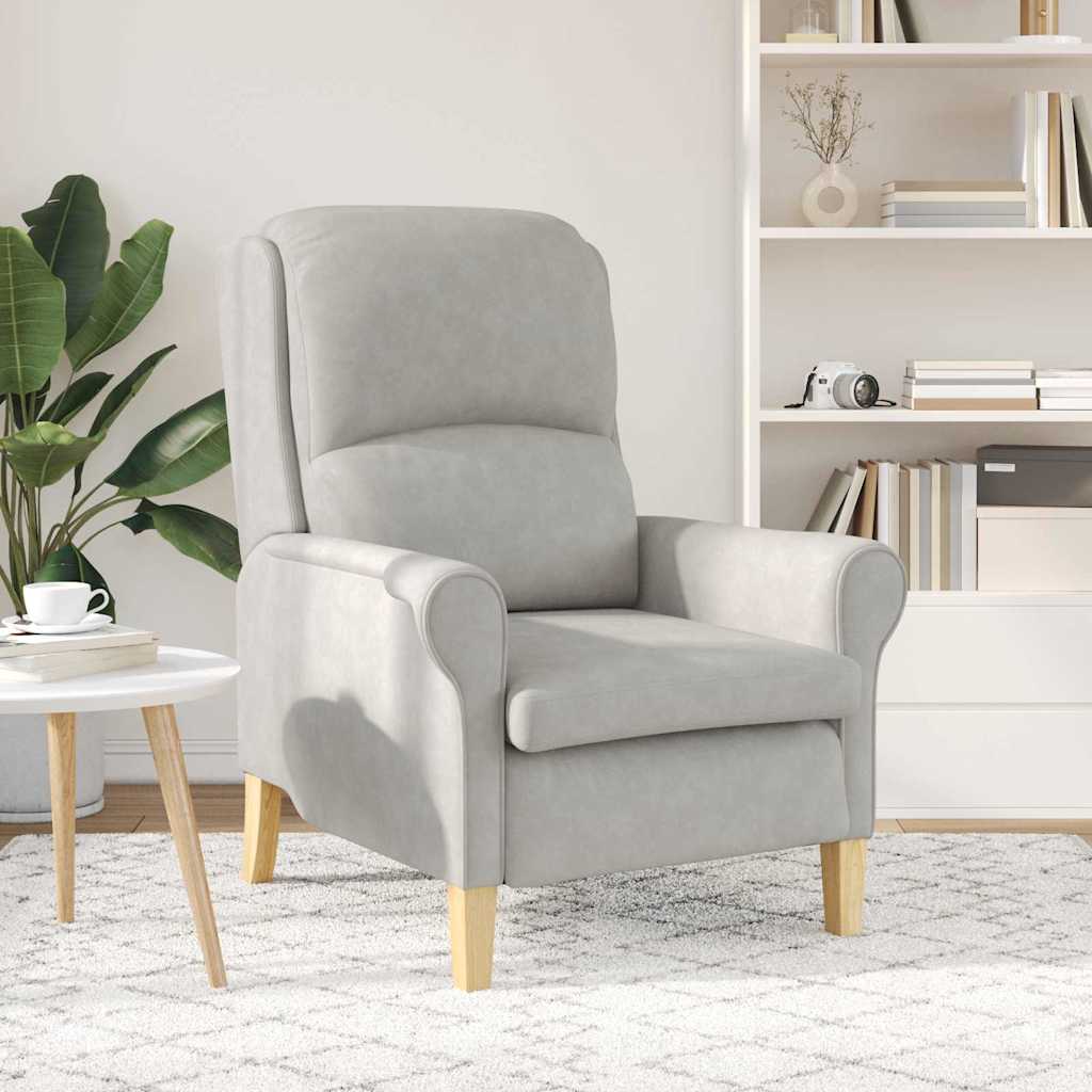 poltrona Grigio chiaro 76 x 94 x 102 cm Microfibra