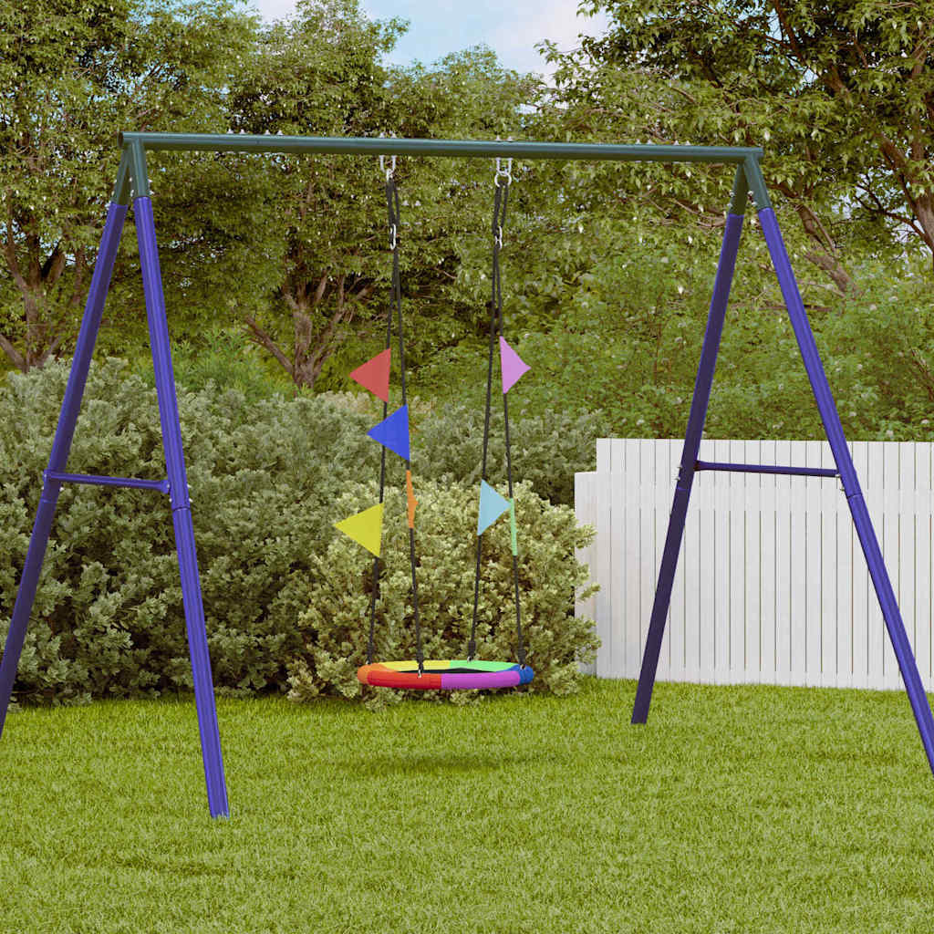 Altalena a nido Blu 60 x 60 x 180 cm Poliestere | homemem39