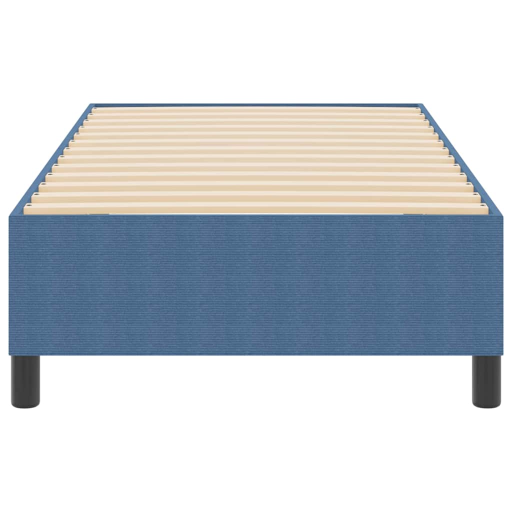 Letto a molle Blu 80 x 200 cm Tessuto in velluto a coste