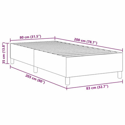 Letto a molle Blu 80 x 200 cm Tessuto in velluto a coste