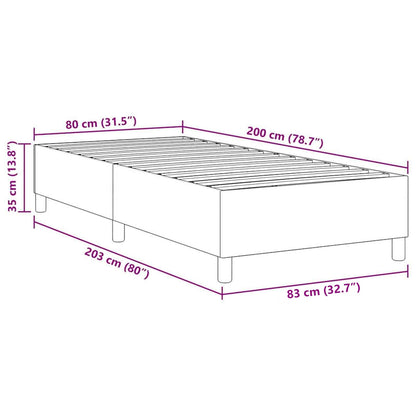 Struttura letto piattaforma Blu 80 x 200 cm Tessuto in Cords | homemem39