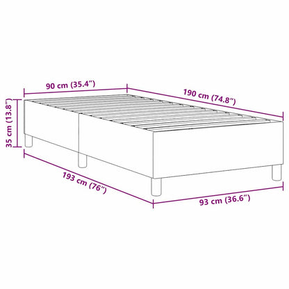 Struttura letto piattaforma Blu 90 x 190 cm Tessuto in Cords | homemem39