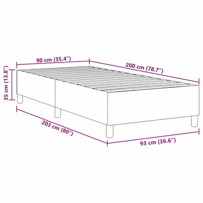 Struttura letto piattaforma Grigio scuro 90 x 200 cm | homemem39
