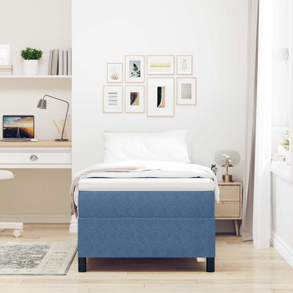 Struttura letto piattaforma Blu 90 x 200 cm Tessuto in Cords | homemem39