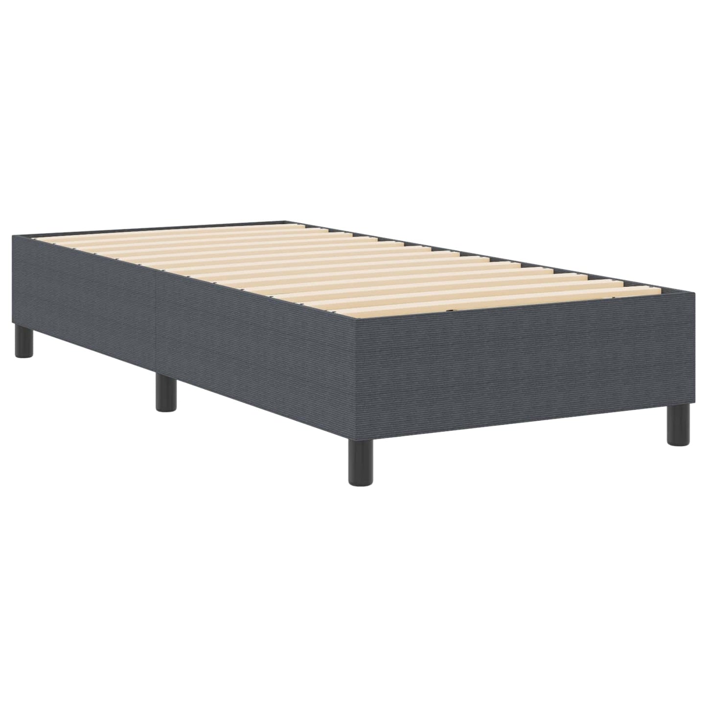Struttura letto piattaforma Grigio scuro 100 x 200 cm Tessuto