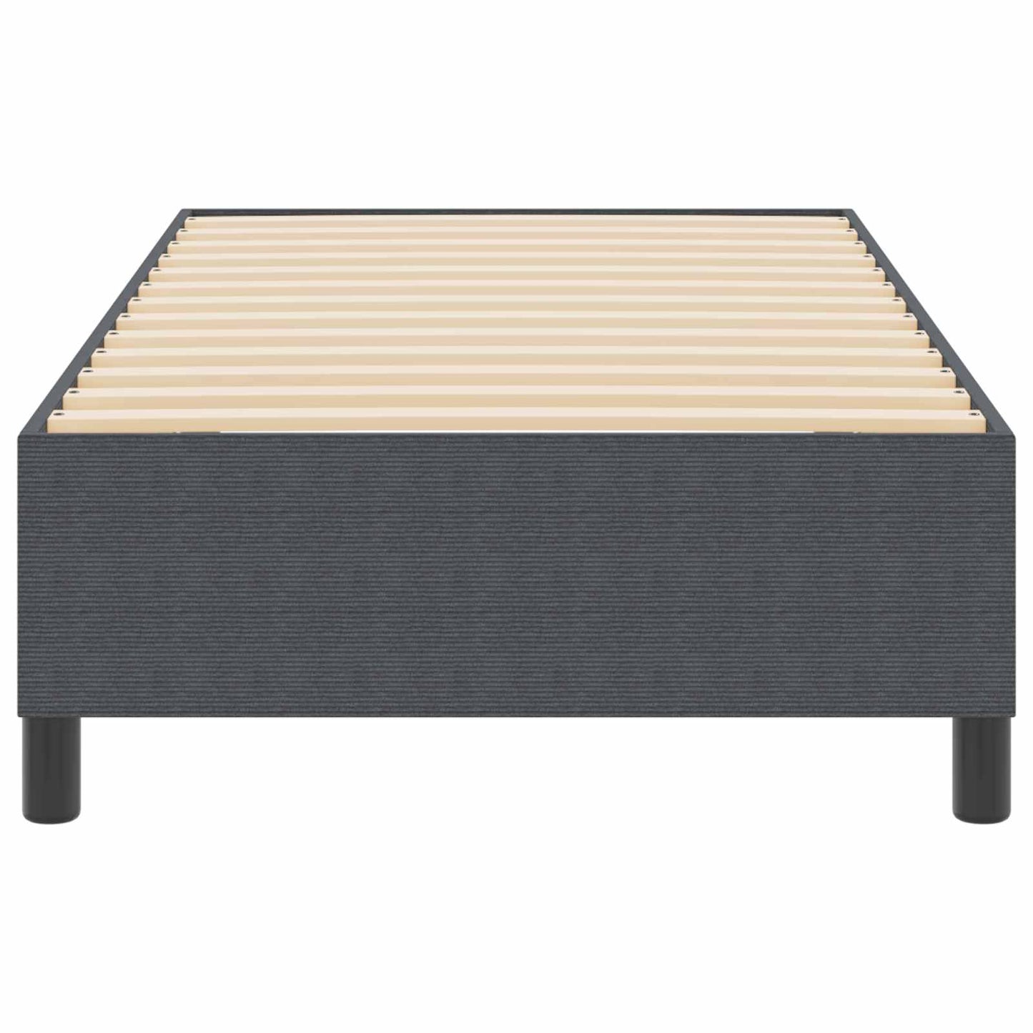 Struttura letto piattaforma Grigio scuro 100 x 200 cm Tessuto