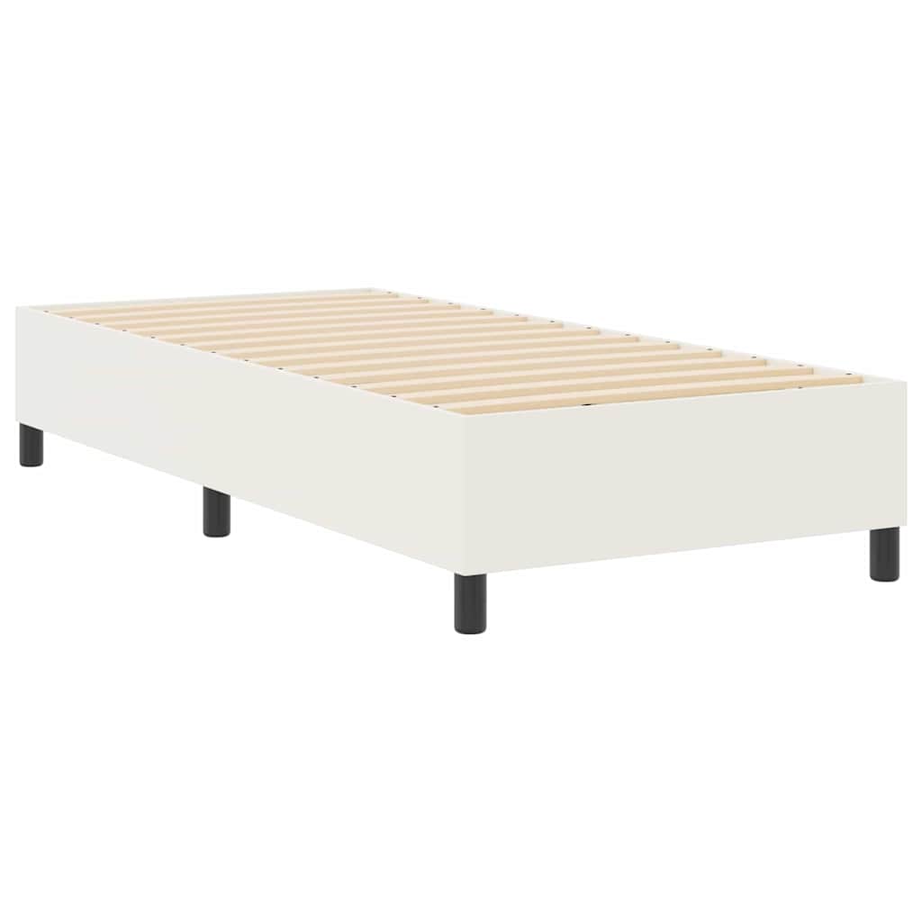 Letto a molle Crema 100 x 200 cm Tessuto in velluto a coste