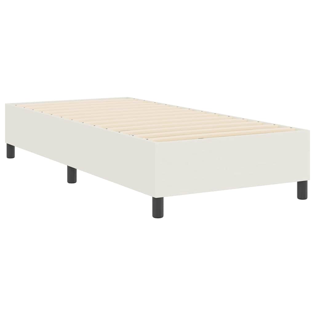 Letto a molle Crema 100 x 200 cm Tessuto in velluto a coste