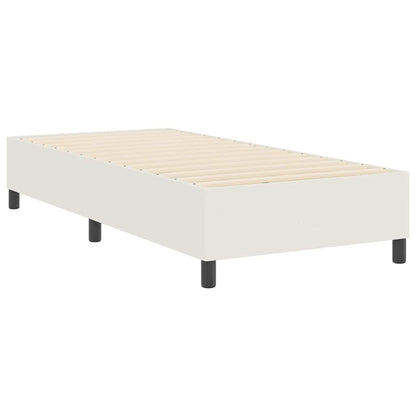 Letto a molle Crema 100 x 200 cm Tessuto in velluto a coste