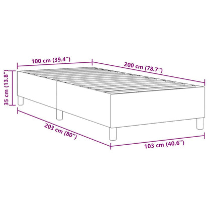 Letto a molle Crema 100 x 200 cm Tessuto in velluto a coste