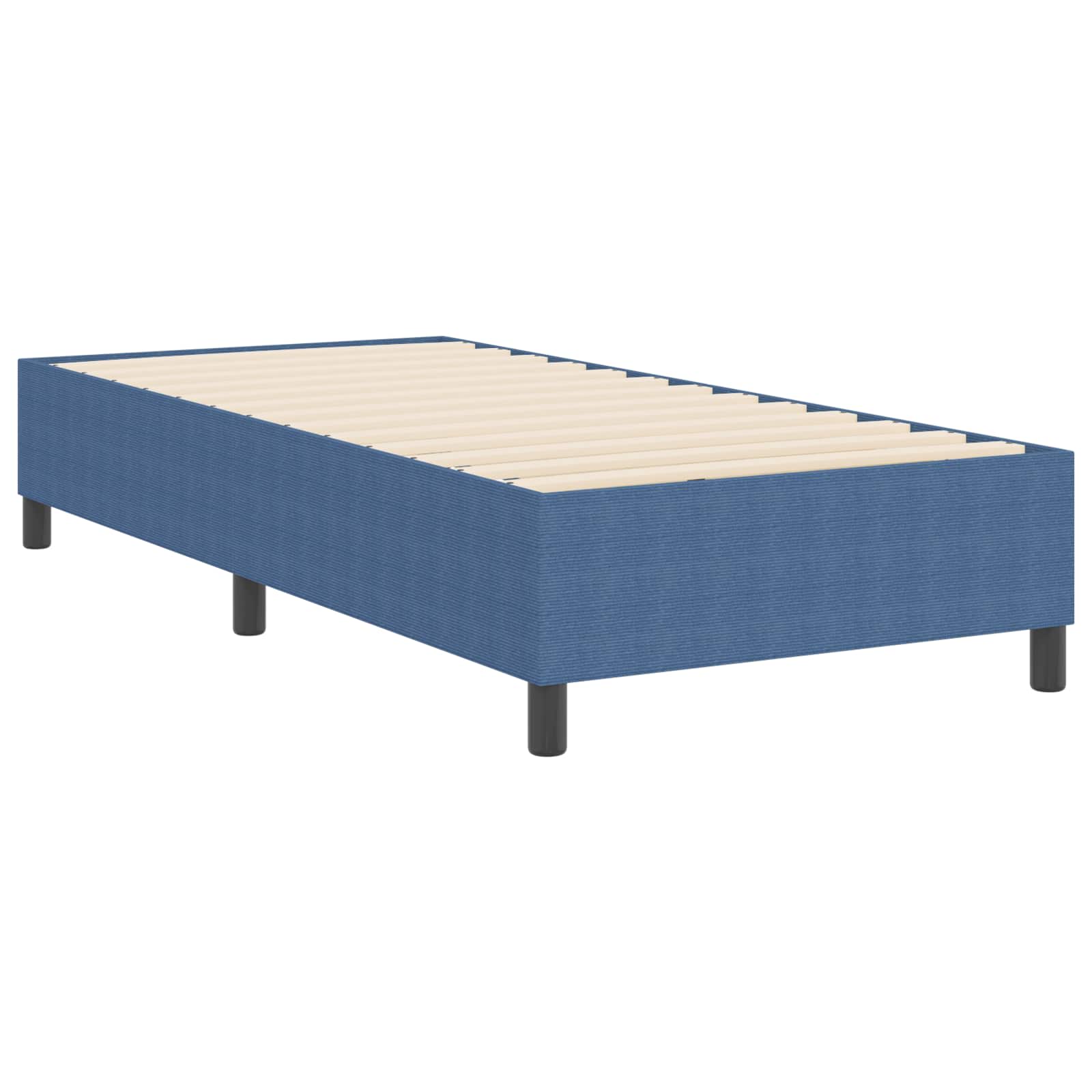 Struttura letto piattaforma Blu 100 x 200 cm Tessuto in Cords | homemem39