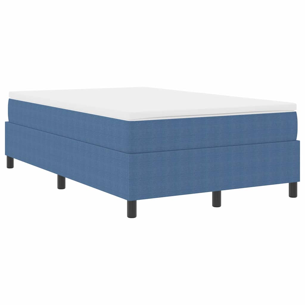 Letto a molle Blu 120 x 190 cm Tessuto in velluto a coste