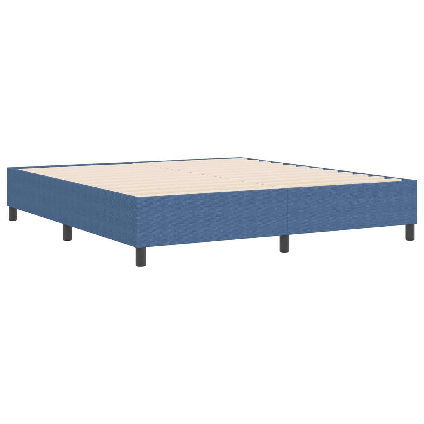 Struttura letto piattaforma Blu 180 x 200 cm Tessuto in Cords | homemem39