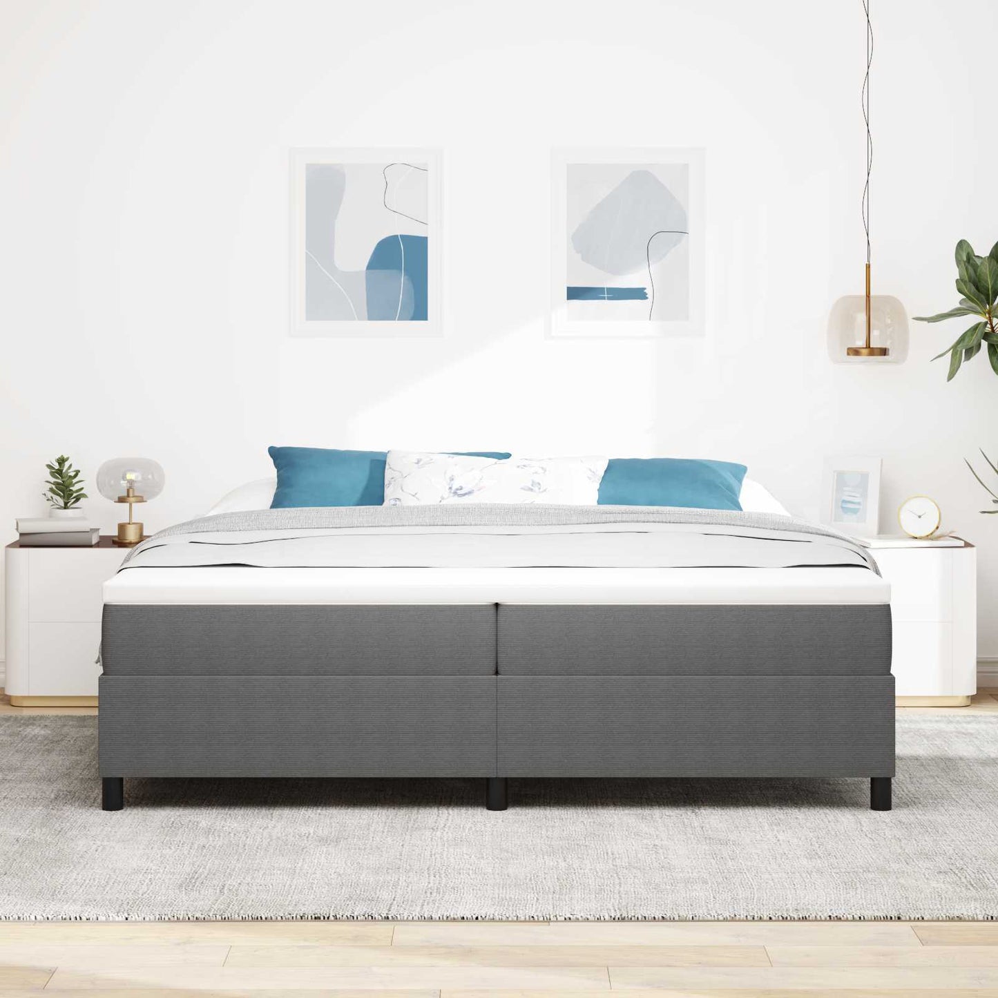 Struttura letto piattaforma Grigio chiaro 200 x 200 cm | homemem39