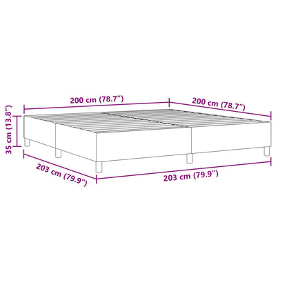 Struttura letto piattaforma Grigio scuro 200 x 200 cm | homemem39