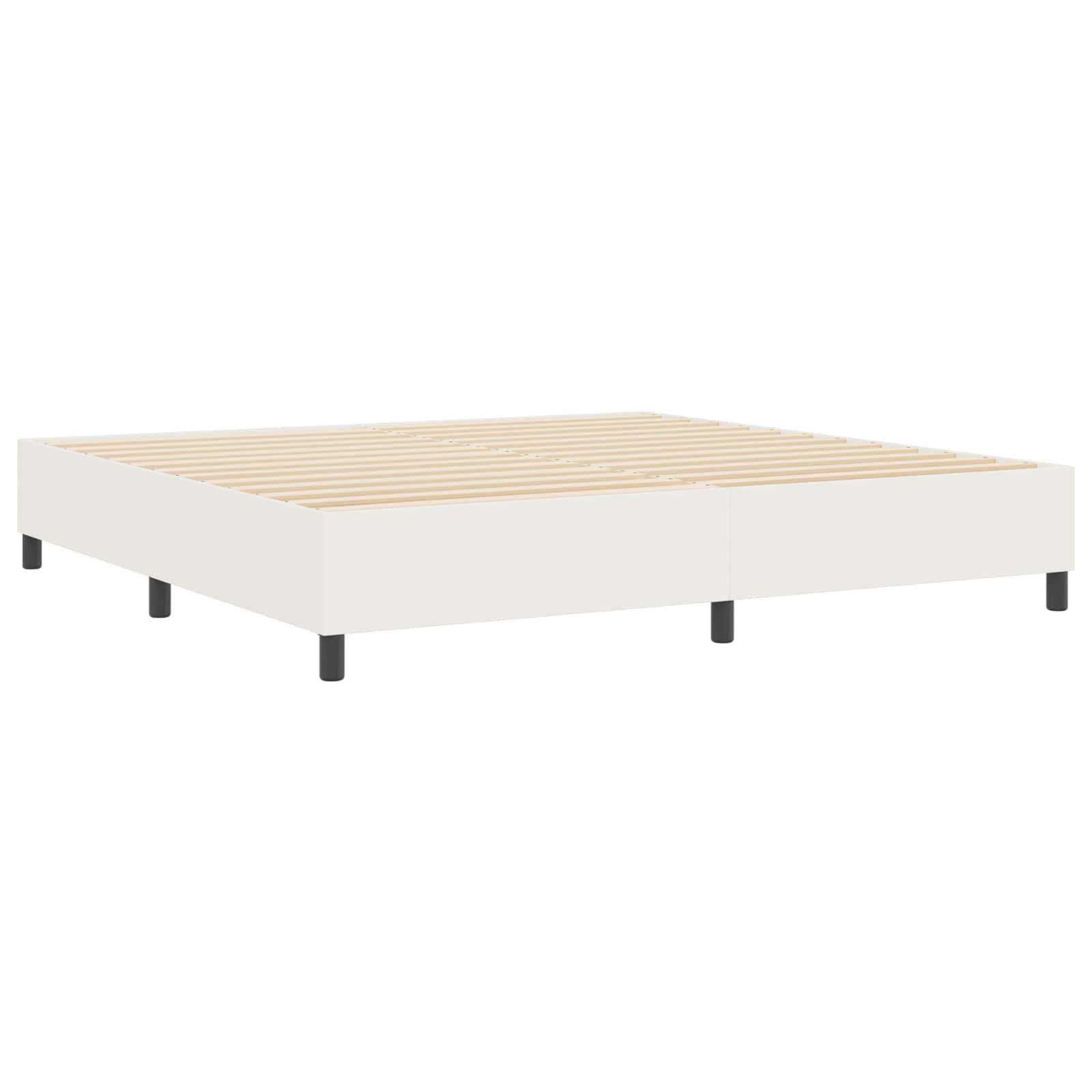 Struttura letto piattaforma Crema 200 x 200 cm Tessuto in Cords | homemem39