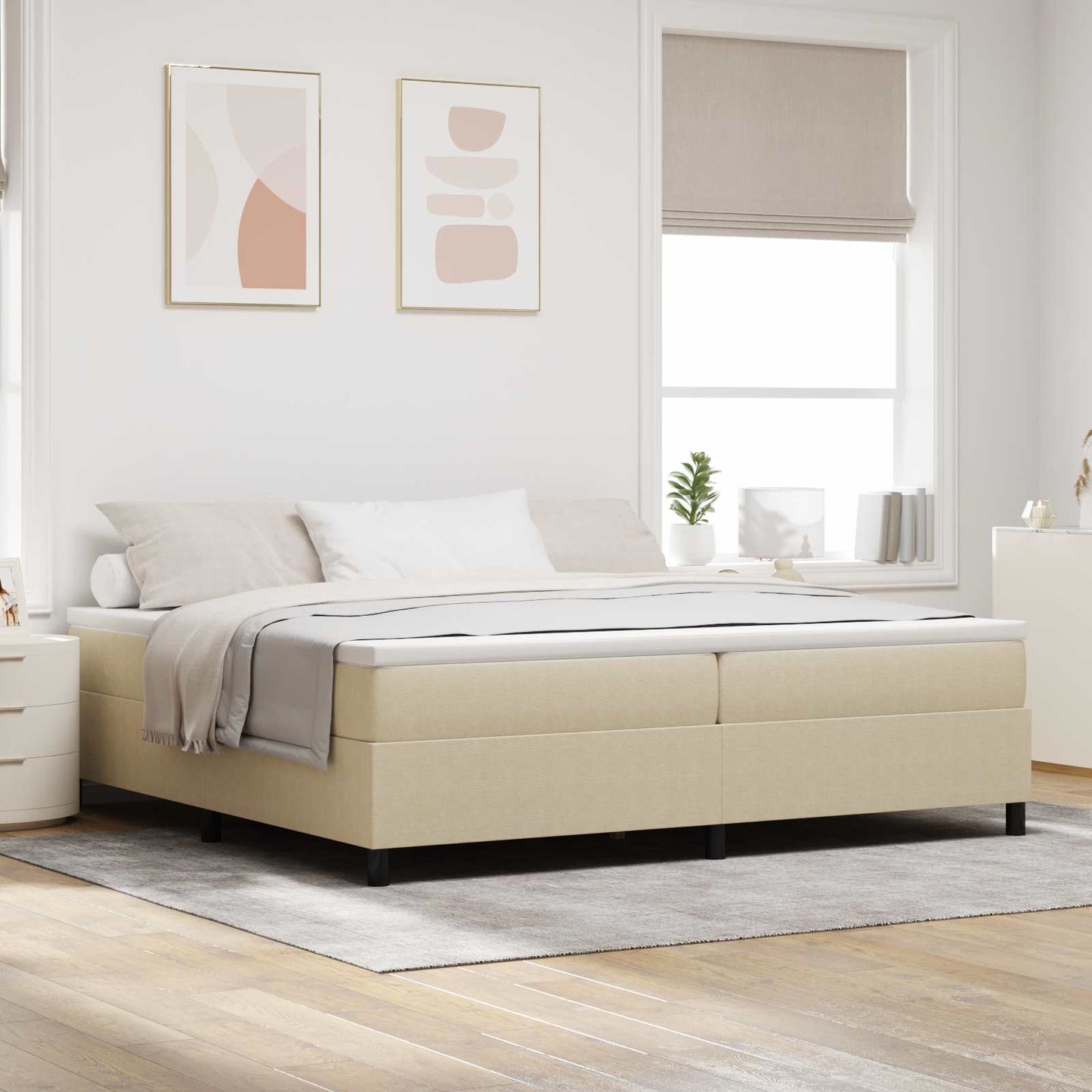 Struttura letto piattaforma Grigio Verde 200 x 200 cm | homemem39