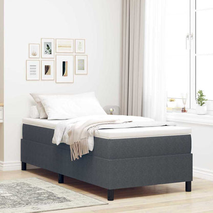 Letto a molle Grigio Scuro e Bianco 80 x 200 cm
