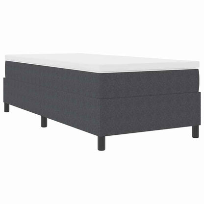 Letto a molle Grigio Scuro e Bianco 80 x 200 cm