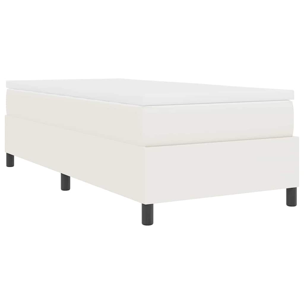 Letto a molle Crema e Bianco 80 x 200 cm Tessuto in Cords | homemem39