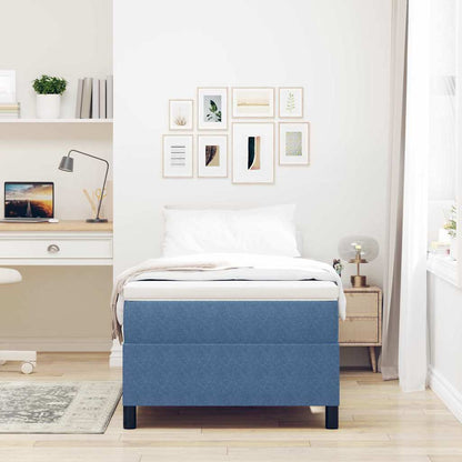 Letto a molle Blu e Bianco 90 x 200 cm Tessuto in Cords | homemem39