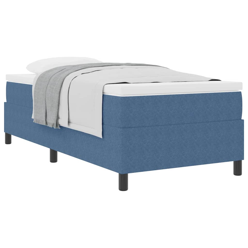 Letto a molle Blu e Bianco 90 x 200 cm Tessuto in Cords | homemem39