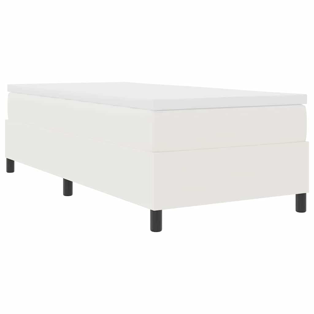 Letto a molle Crema e Bianco 100 x 200 cm Tessuto in Cords | homemem39