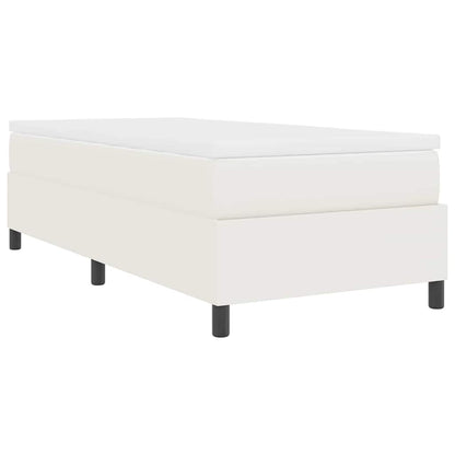 Letto a molle Crema e Bianco 100 x 200 cm Tessuto in Cords | homemem39