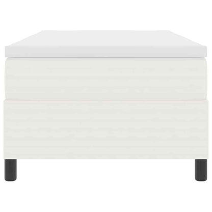 Letto a molle Crema e Bianco 100 x 200 cm Tessuto in Cords | homemem39