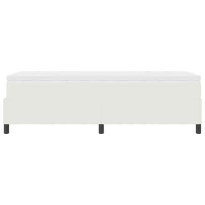 Letto a molle Crema e Bianco 100 x 200 cm Tessuto in Cords | homemem39