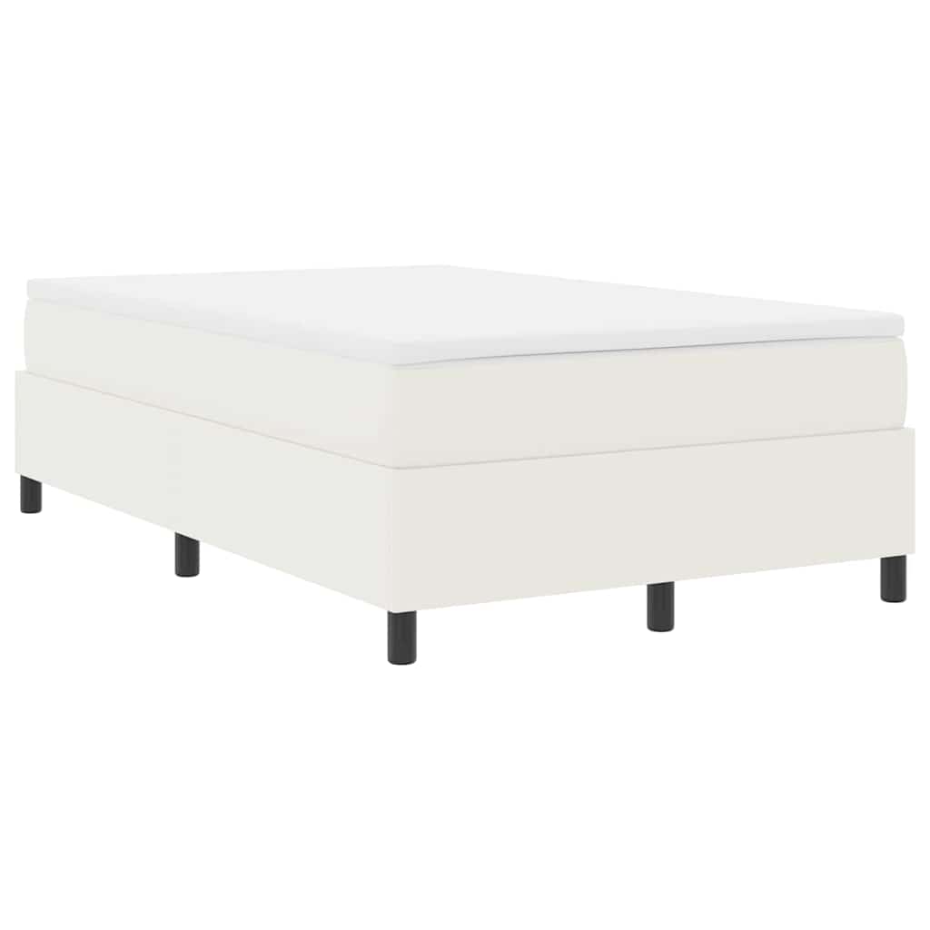 Letto a molle Crema e Bianco 120 x 190 cm Tessuto in Cords | homemem39