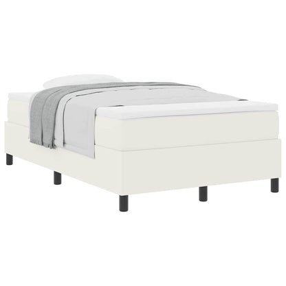Letto a molle Crema e Bianco 120 x 190 cm Tessuto in Cords | homemem39