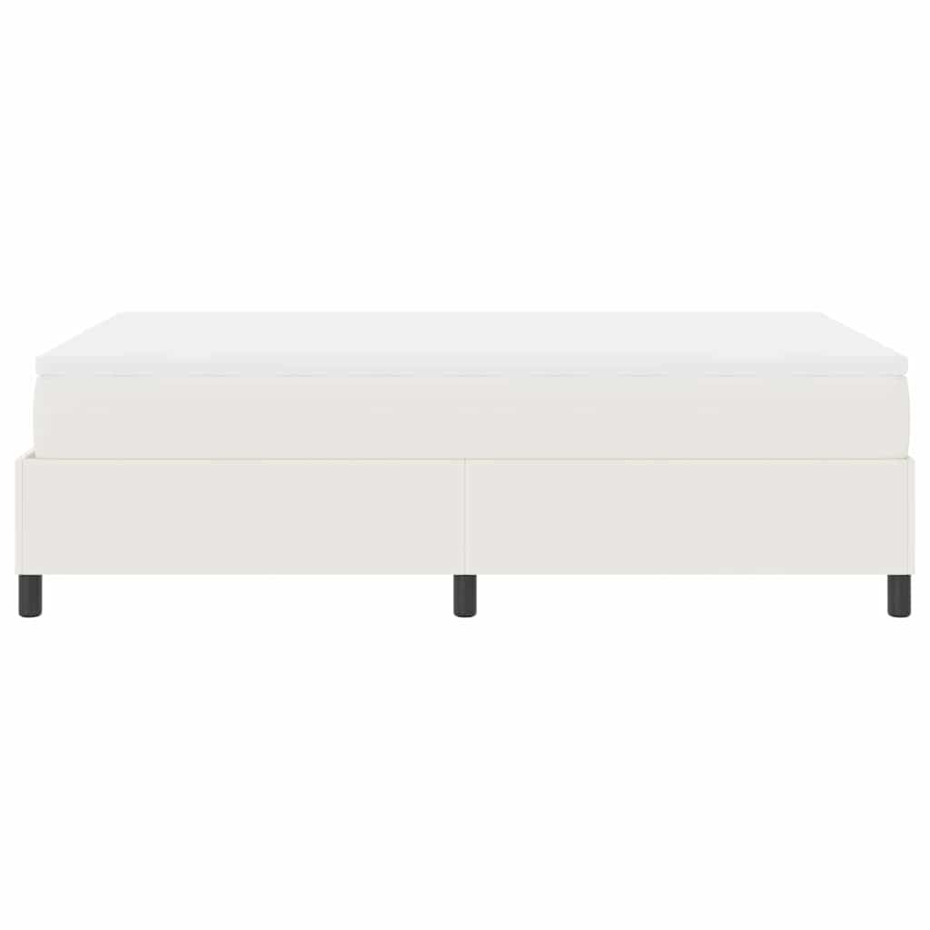 Letto a molle Crema e Bianco 120 x 190 cm Tessuto in Cords | homemem39