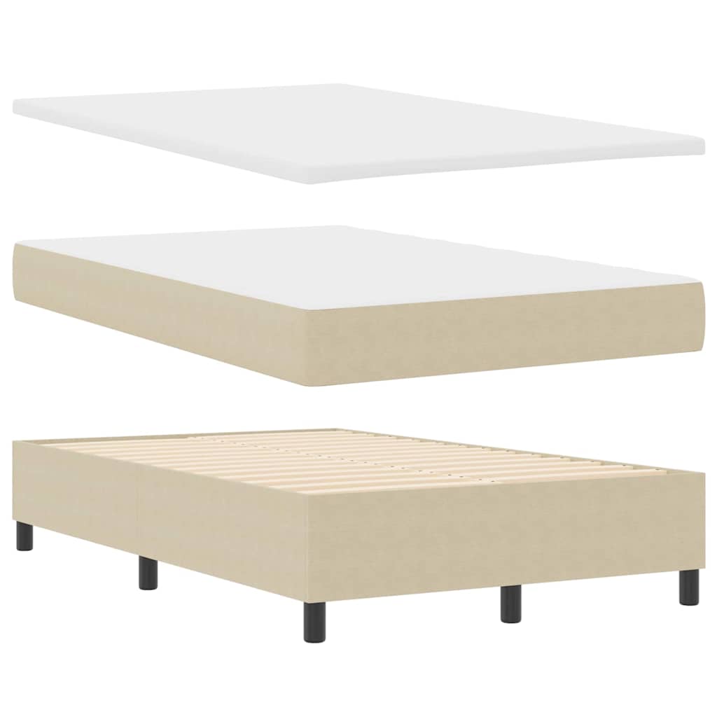 Letto a molle Grigio chiaro e bianco 120 x 190 cm | homemem39
