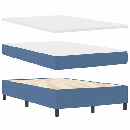 Letto a molle Blu e Bianco 120 x 200 cm Tessuto in Cords | homemem39