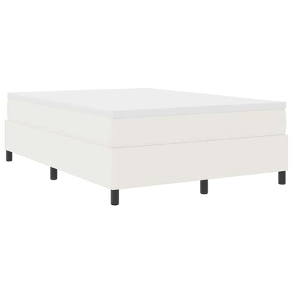 Letto a molle Crema e Bianco 140 x 190 cm Tessuto in Cords | homemem39