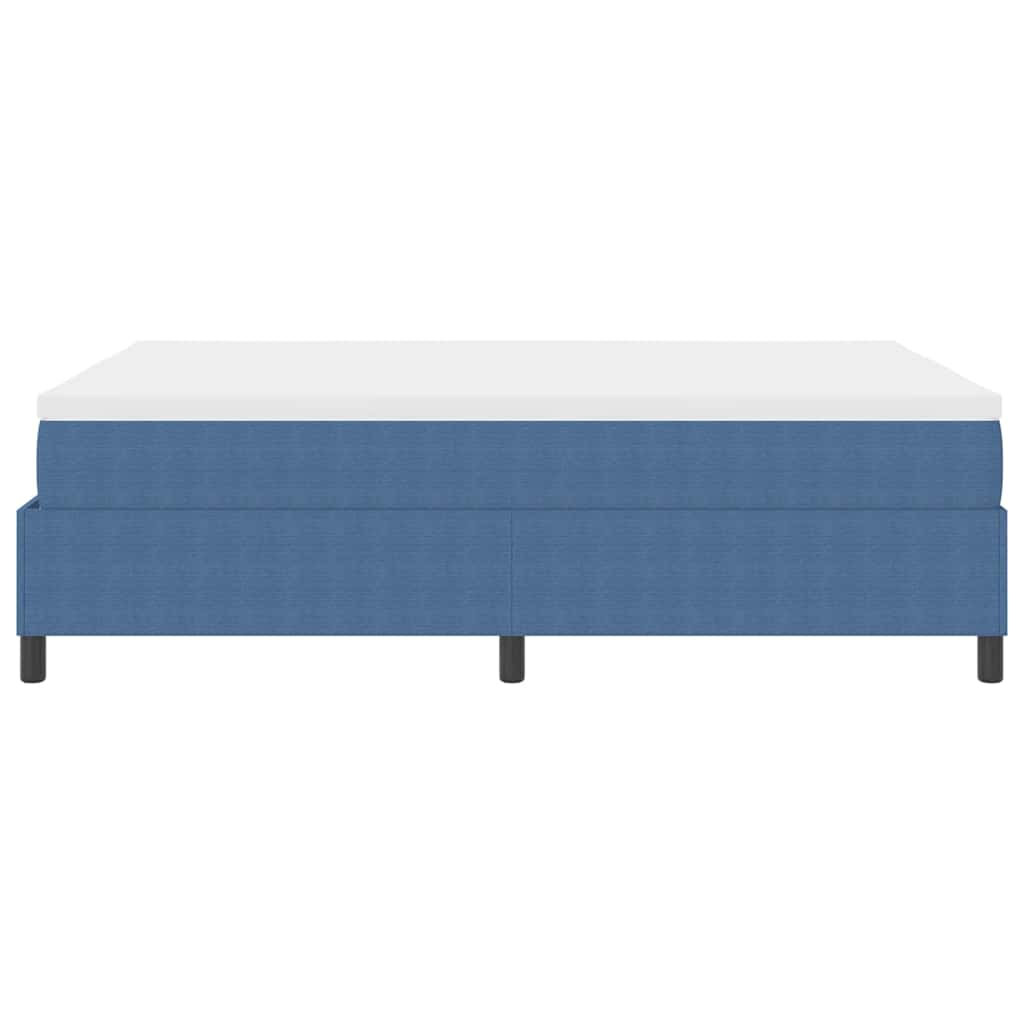 Letto a molle Blu e Bianco 140 x 190 cm Tessuto in Cords | homemem39