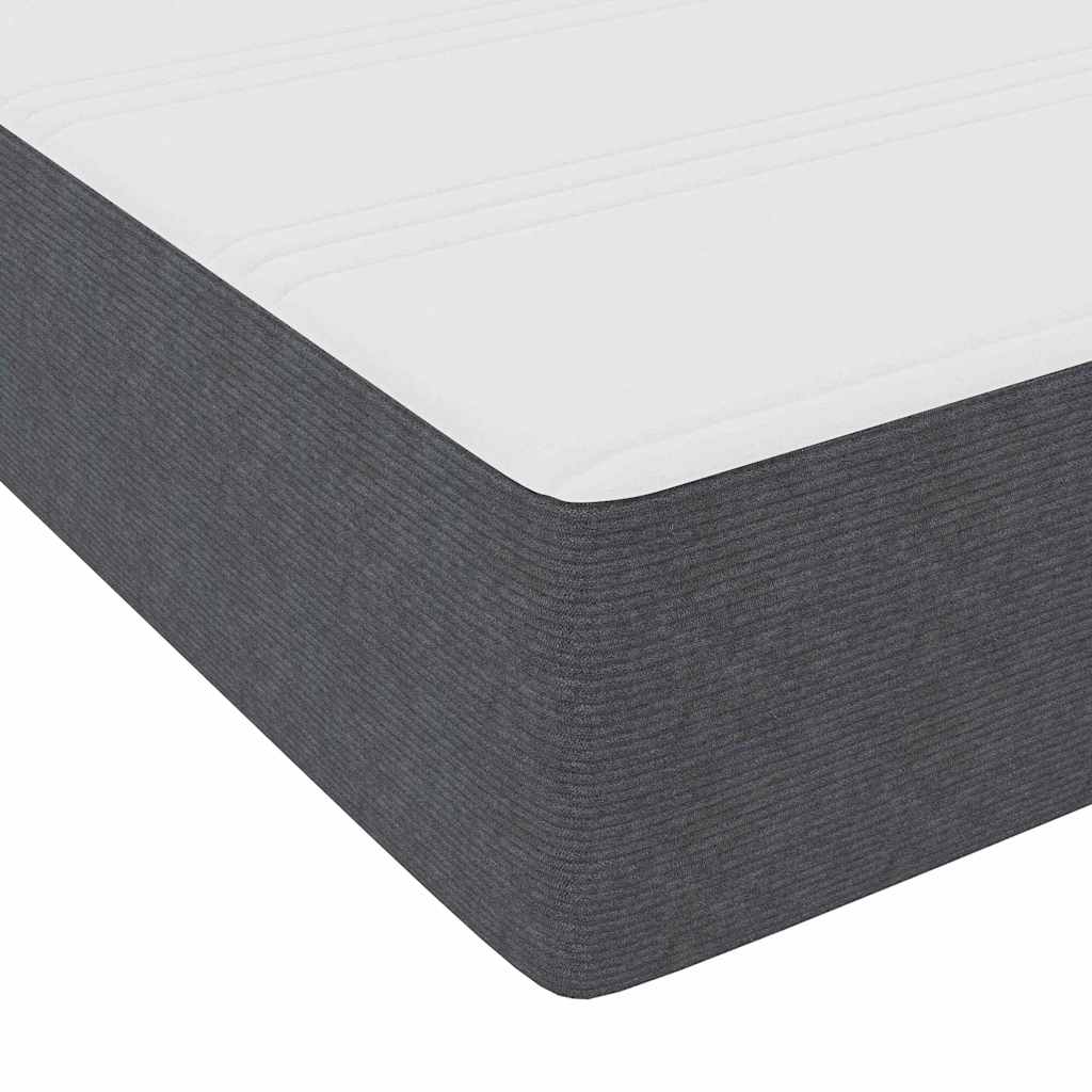 Letto a molle Grigio Scuro e Bianco 140 x 200 cm | homemem39