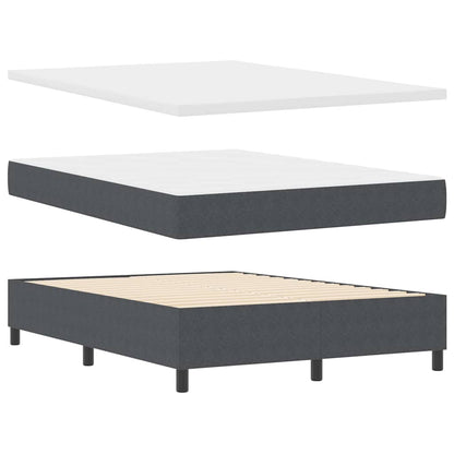 Letto a molle Grigio Scuro e Bianco 140 x 200 cm | homemem39