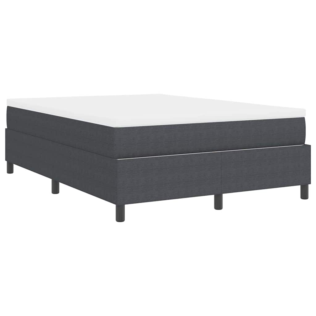 Letto a molle Grigio Scuro e Bianco 140 x 200 cm | homemem39