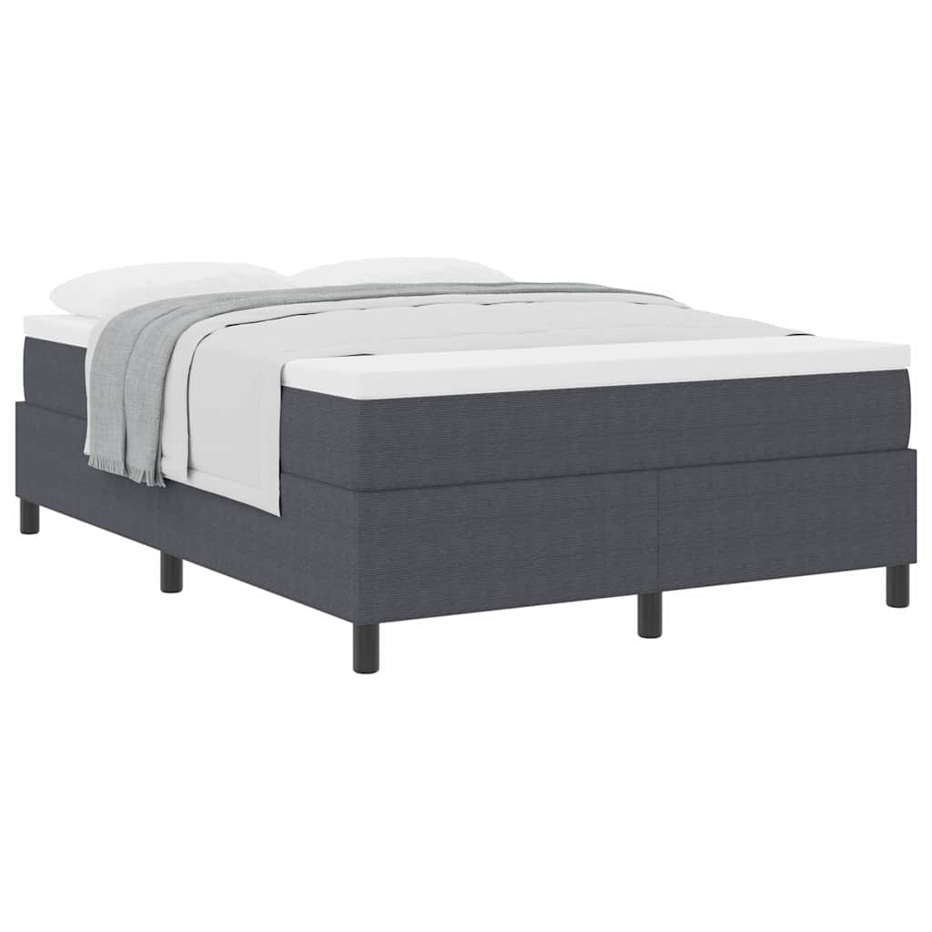 Letto a molle Grigio Scuro e Bianco 140 x 200 cm | homemem39