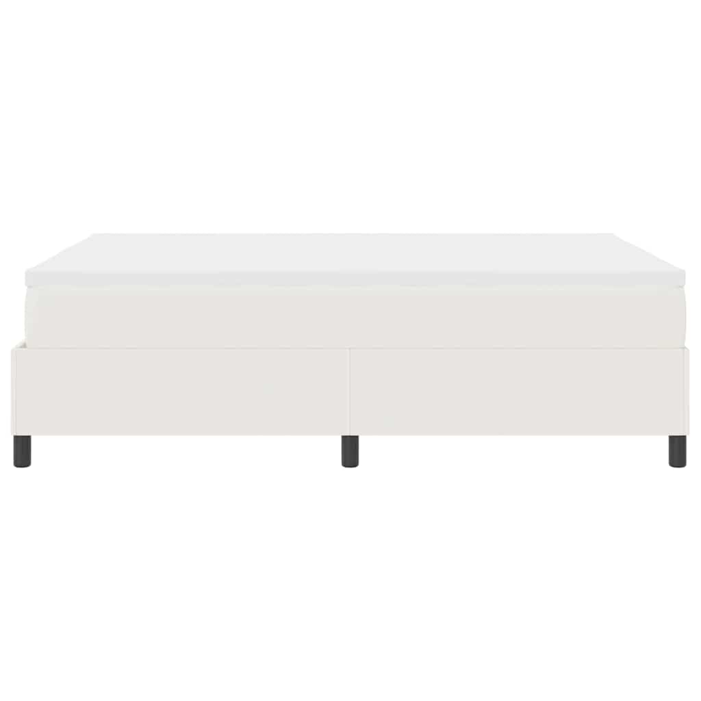 Letto a molle Crema e Bianco 160 x 200 cm Tessuto in Cords | homemem39