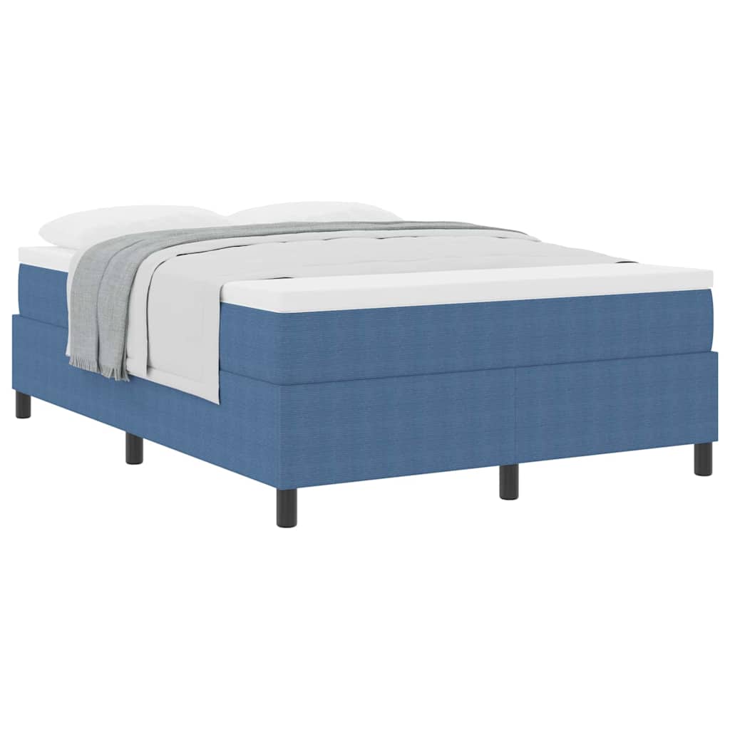 Letto a molle Blu e Bianco 160 x 200 cm Tessuto in Cords | homemem39