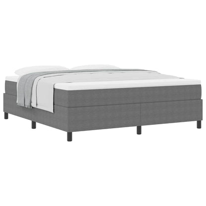 Letto a molle Grigio chiaro e bianco 203 x 180 x 60 cm